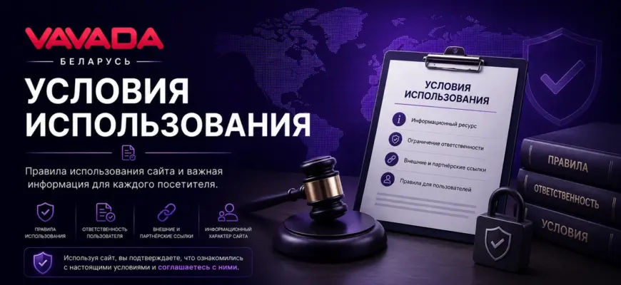 Условия использования сайта Vavada Беларусь
