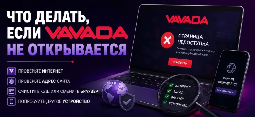 Что делать, если Vavada не открывается