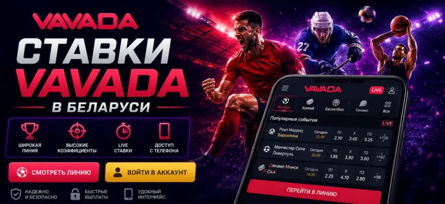 Ставки Vavada в Беларуси — спорт и коэффициенты