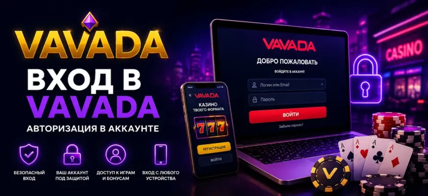 Вход в Vavada в Беларуси — авторизация в аккаунте